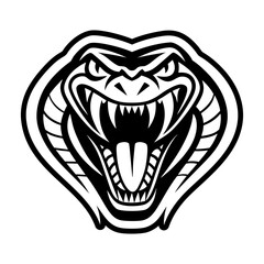 Glyph style icon showing a snake head