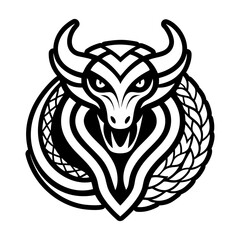 A glyph style icon showing a snake logo