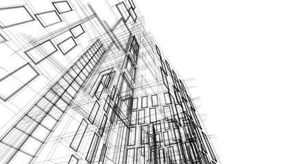 Abstract architectural background vector illustration