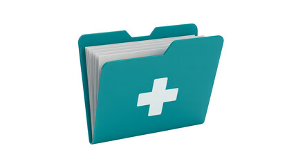 Fototapeta premium Secure patient records in stylish folder, symbolizing organized healthcare, promoting trust and confidentiality for modern medical practices and clinics