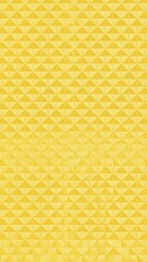 A yellow, textured geometric pattern repeating small pyramids, creating a vibrant, dynamic surface with slight gradient