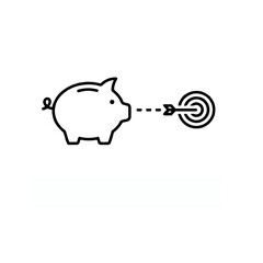 Savings goal tracker icon