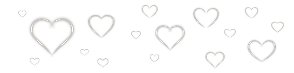 White glowing heart frame with radiant light effect and sparkle. Elegant luminous outline for Valentine&rsquo;s Day or love-themed digital designs.