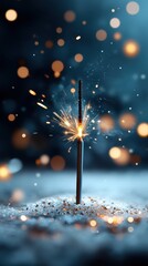 Sparkler Celebration with Bokeh Lights