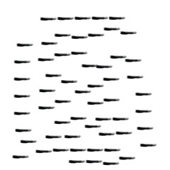 Abstract composition of dispersed text elements in black and white