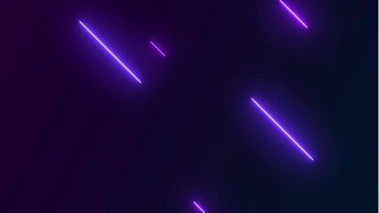 Bright glowing neon lights loop through dark space with a blue and purple star effect - Powered by Adobe