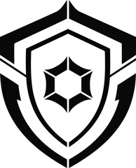 Futuristic Shield Emblem – Modern Security Protection Vector Logo Design