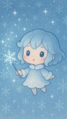 Cute winter fairy mobile wallpaper