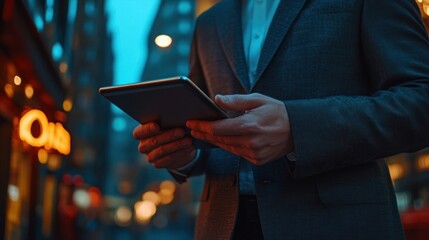 CRM: Customer relationship management concept, businessman using digital tablet with customer network technology, customer service, HR management, and recruitment.