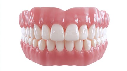 Obraz premium Close up of complete dentures, set of teeth