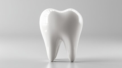 Close-up view of a pristine, healthy tooth with a bright, glossy surface. This image represents dental health and care