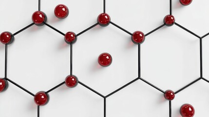 Abstract representation of a molecule structure, showcasing interconnectedness and scientific principles