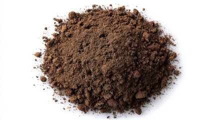 A close-up shot of a pile of rich, fertile soil