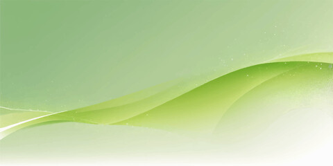 Bright abstract green wave pattern illustration with light and motion for eco-friendly backdrop design