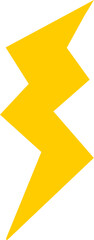 A yellow lightning bolt on a white background, a simple graphic.