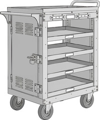 Medical Cart for Hospital Use.