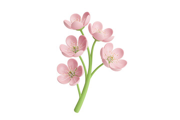 Obraz premium Delicate pink flowers bloom on slender green stems, showcasing natural beauty and gentle elegance.