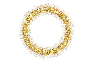 Sparkling gold ring, shimmering with brilliance, creates a glamorous, celebratory, and festive aura.