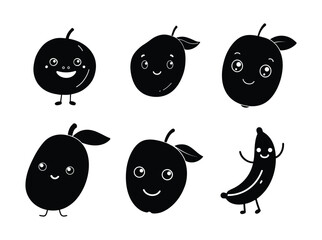 silhouette  fruit  Vector Illustration Design