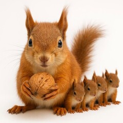 Obraz premium Rodent mother with some babies