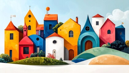 fairy tale castle on the hill