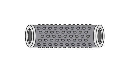 Textured Cylindrical Grip with Open Ends.