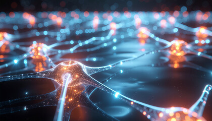 Glowing Neural Network Abstract