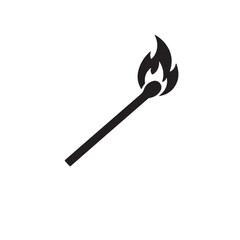 set of black silhouettes of fire on white background