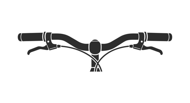 Black Bicycle Handlebars with Levers and Grips.