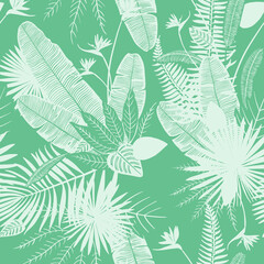 Minimal Flat Floral Pattern Design 2 Color - Allover Ready To Print For Fabric And Repeat Design Wallpapers Background