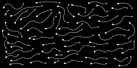 Dynamic White Arrows on Black Background a Versatile Design Element for Presentations and Creative Projects Perfect for Illustrating Direction Flow and Connectivity Offering a Simple Yet Effective 