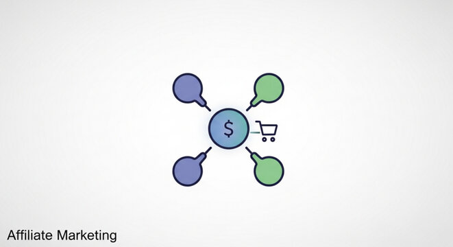 Affiliate marketing strategy for online business and digital marketing to earn money and passive income