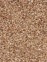 A close-up view of buckwheat. The textured abstract background
