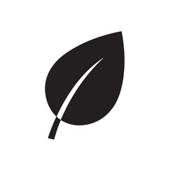 Leaf silhouette icon vector illustration on white background 