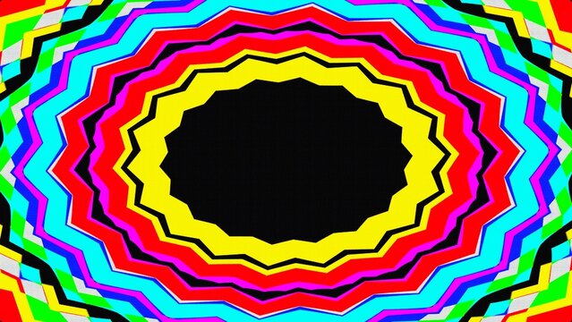 Vibrant abstract kaleidoscope burst in neon red, yellow, blue, black. Retro 90s, Y2K style, bold geometric lines. Posters, wallpapers, digital art, modern 90s, 2000s, textured creative banner.