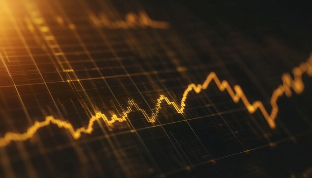 Abstract stock market chart showing financial data - Powered by Adobe