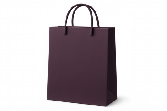 Purple shopping bag for retail, gift, and packaging concepts, featuring blank surface for brand mockup