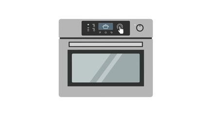 Modern Stainless Steel Built-in Electric Oven with Digital Display.