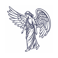Vector illustration of an angel