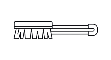 Outline icon of a long-handled cleaning brush for scrubbing.