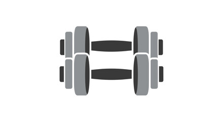 Pair of Gray Dumbbells with Black Handles for Fitness Training.