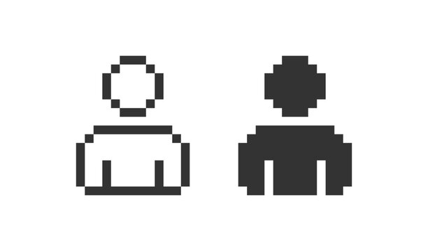 User human pixel icon. Vector illustration desing.