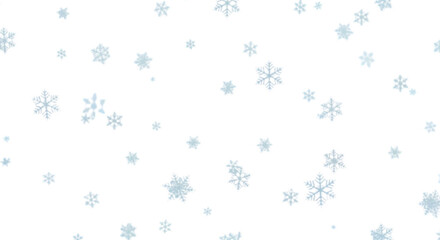 Delicate Blue Snowflakes Pattern on White Background