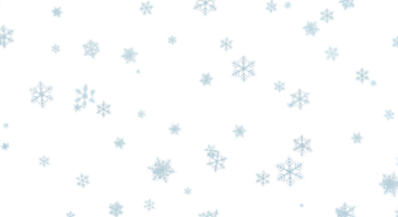Delicate Blue Snowflakes Pattern on White Background
