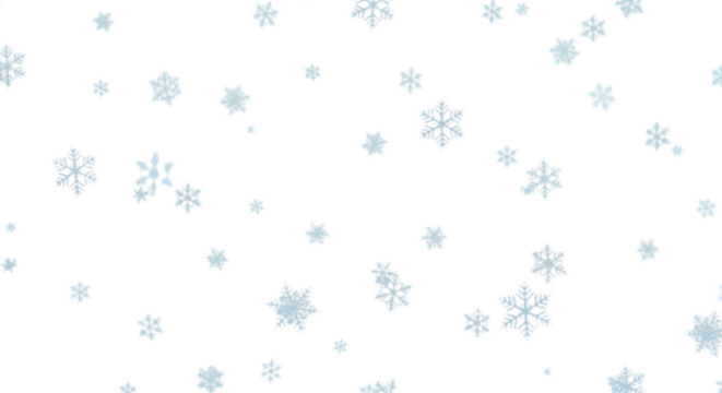 Delicate Blue Snowflakes Pattern on White Background