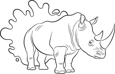 Fototapeta premium Animal Set illustrations for Coloring Pages kids & adults. Printable wildlife Out line and line art.