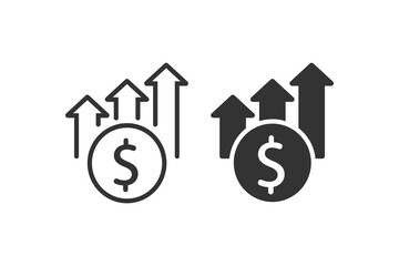 Growth Icon. Vector illustration desing.