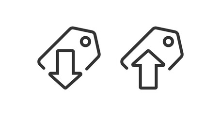 Reduced and suspended price icon. Vector illustration design.