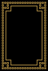 Black book cover with golden ornament