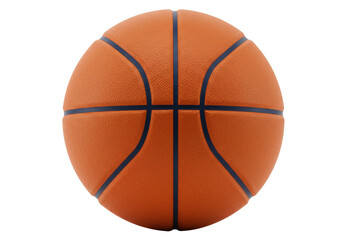 Obraz premium Orange basketball PNG isolated on transparent background, sports equipment for team games and athletic training